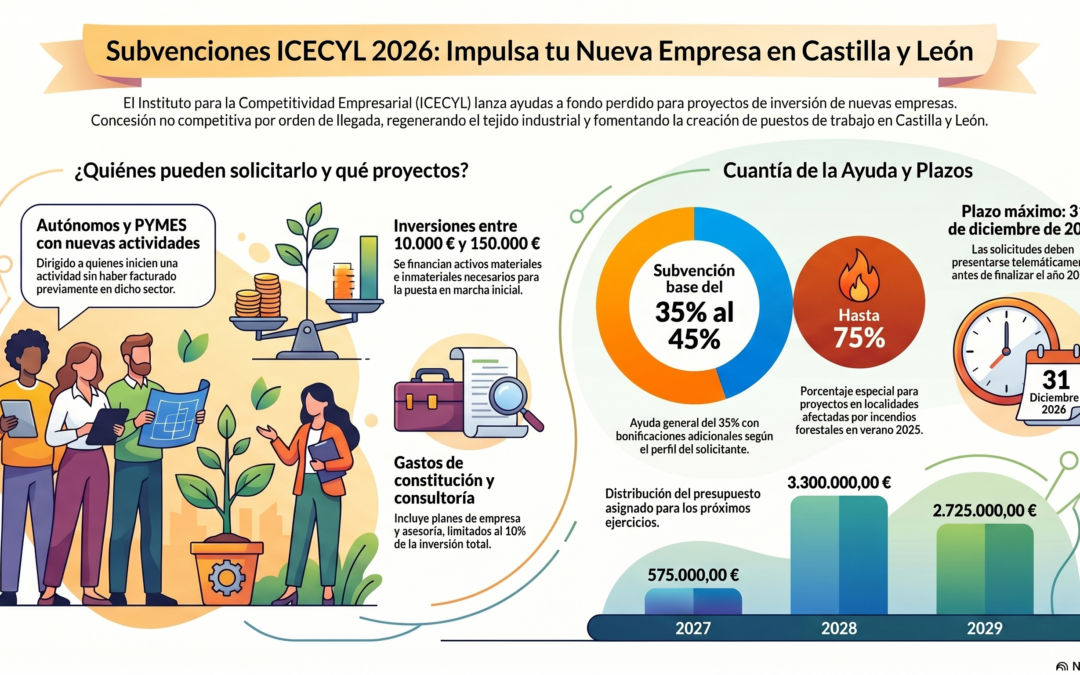 Subvenciones destinadas a la creación de empresas (2026)